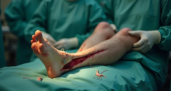 Lower Limb Trauma with Exposed Bone Reconstruction
